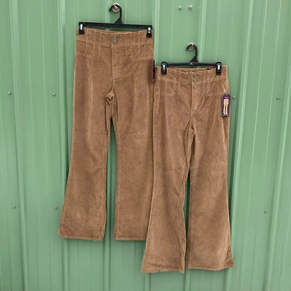Pintuck Flare High Rise Corduroy Pants Regular 2-Pack Size 9